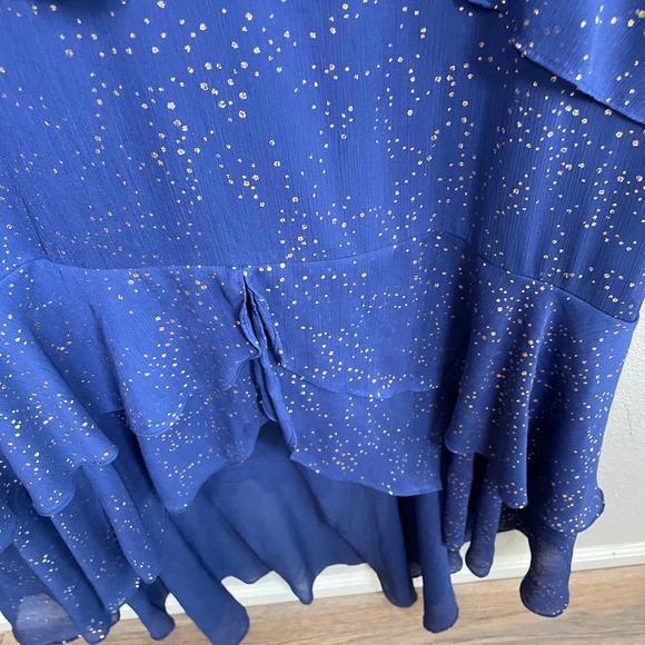 Hutch Dresses Hutch Plus Size 8 Chiffon Tate Gown Maxi Dress Blue